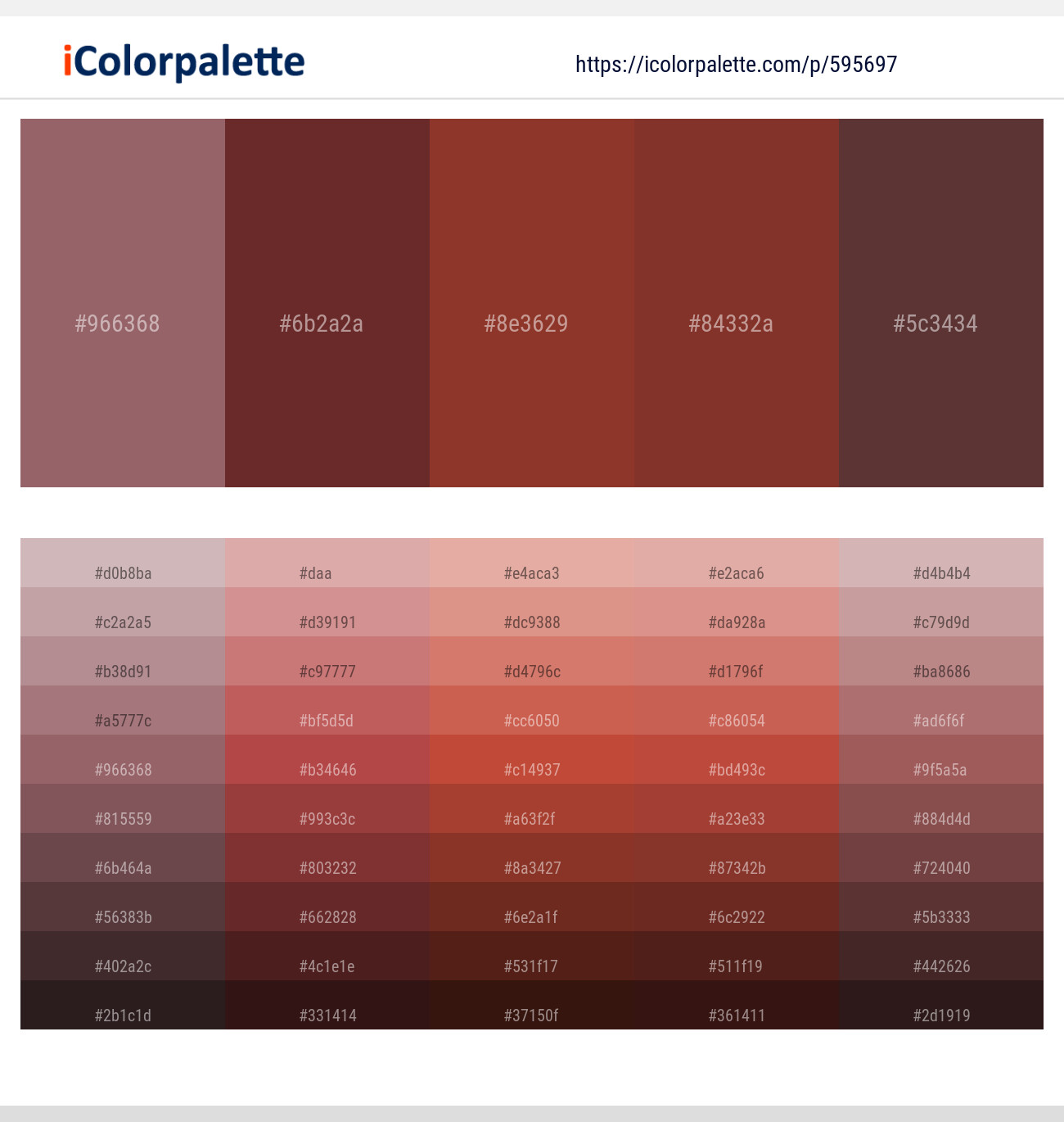 595697Opium – Metallic Copper – Burnt Umber – Burnt Umber – Congo Brown Color scheme