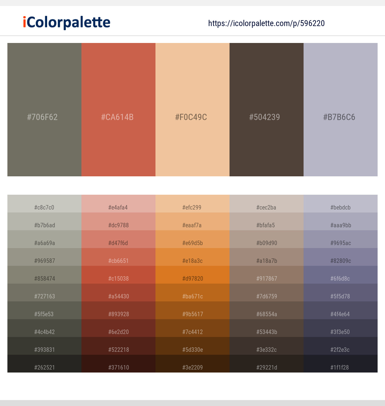 596220Kokoda – Fuzzy Wuzzy Brown – Manhattan – Taupe – French Gray Color scheme